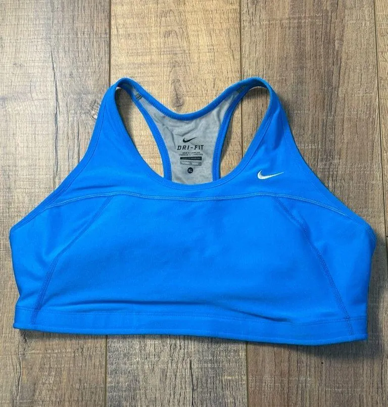 Nike Women's Blue Racerback Dri-FIT Sports Bra Size XL