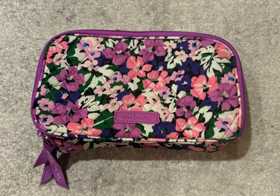 Floral Makeup And Cosmetics Bag/ Handbag