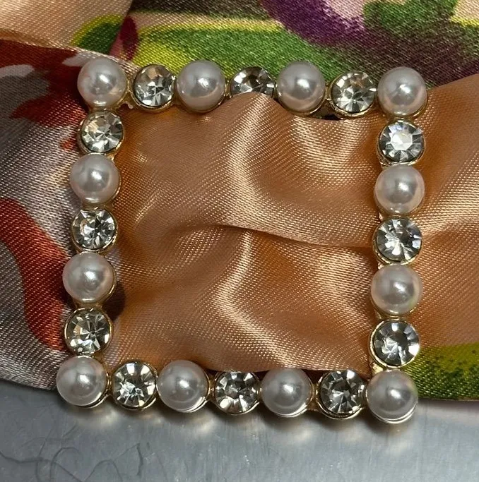 Gold Square Scarf Ring
