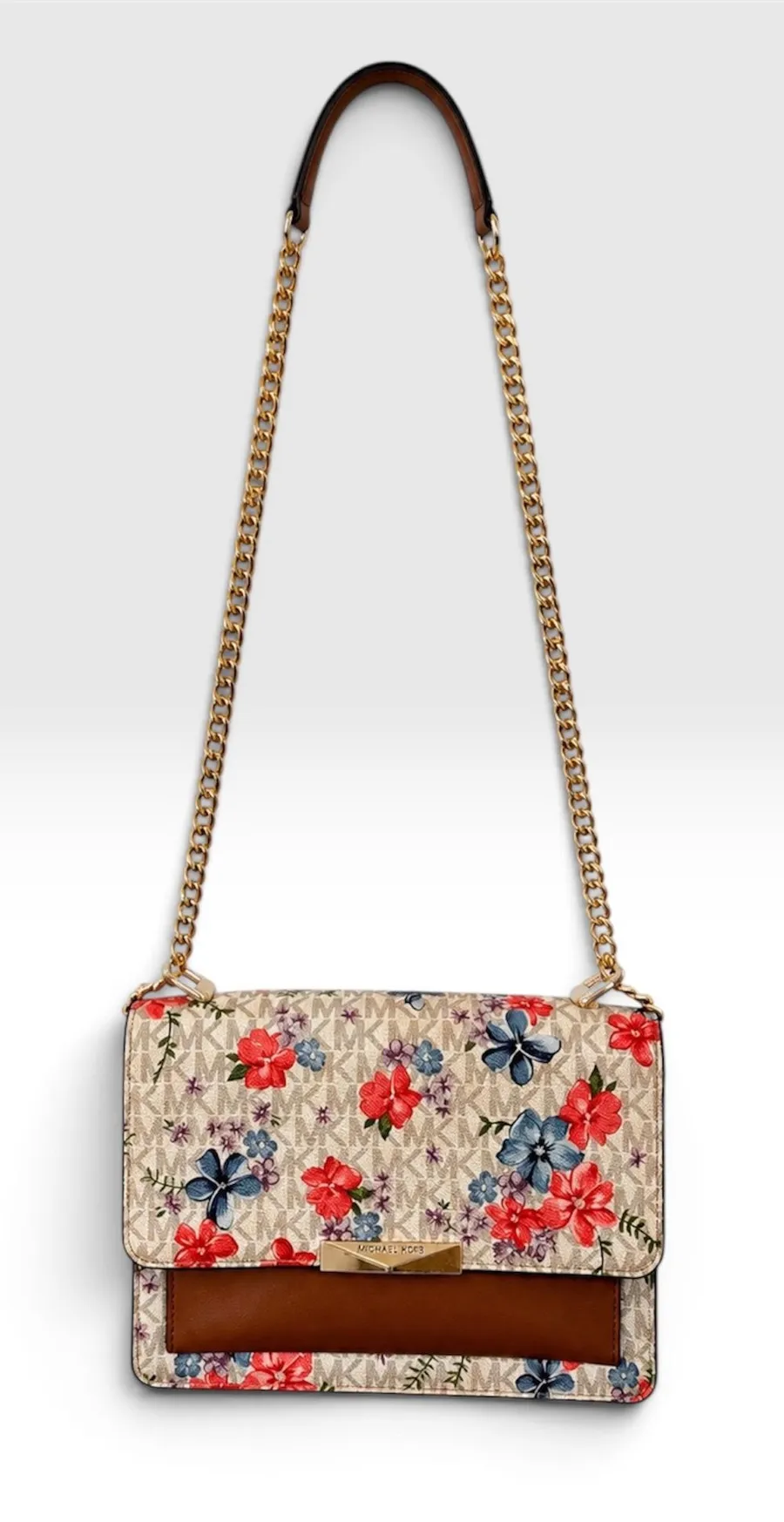 Michael Kors Floral Chain Shoulder Bag