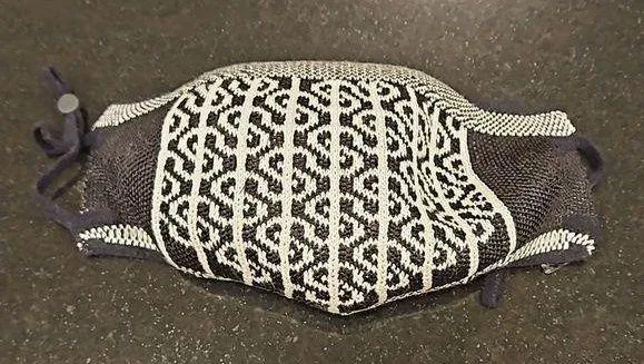 💕ST JOHN💕 Icon Knit Face Mask ~ Black & White Logo Print NWT