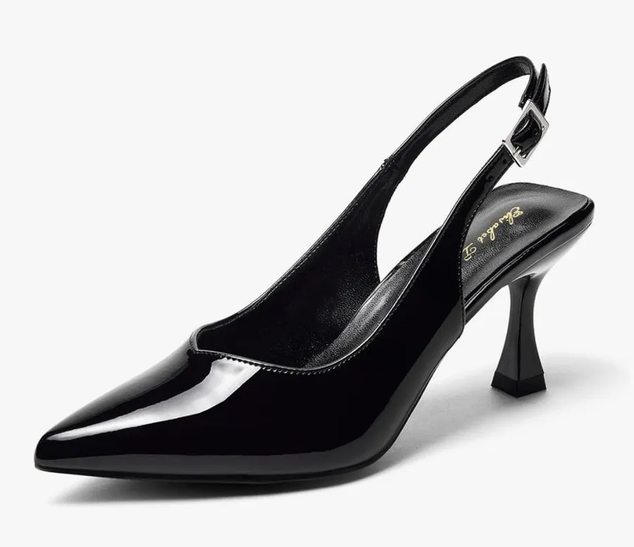 Black slingback heels