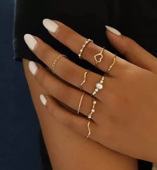 3/$30 ๐ Dainty Ring Set Gold