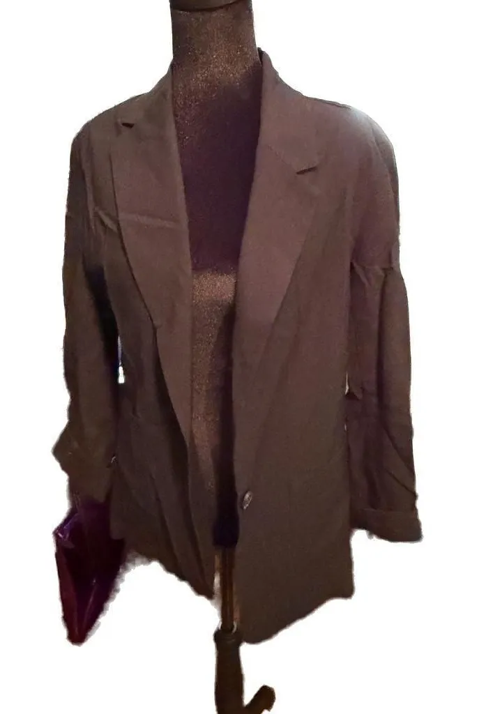 A New Day Women's Single Button Blazer Black Size XS