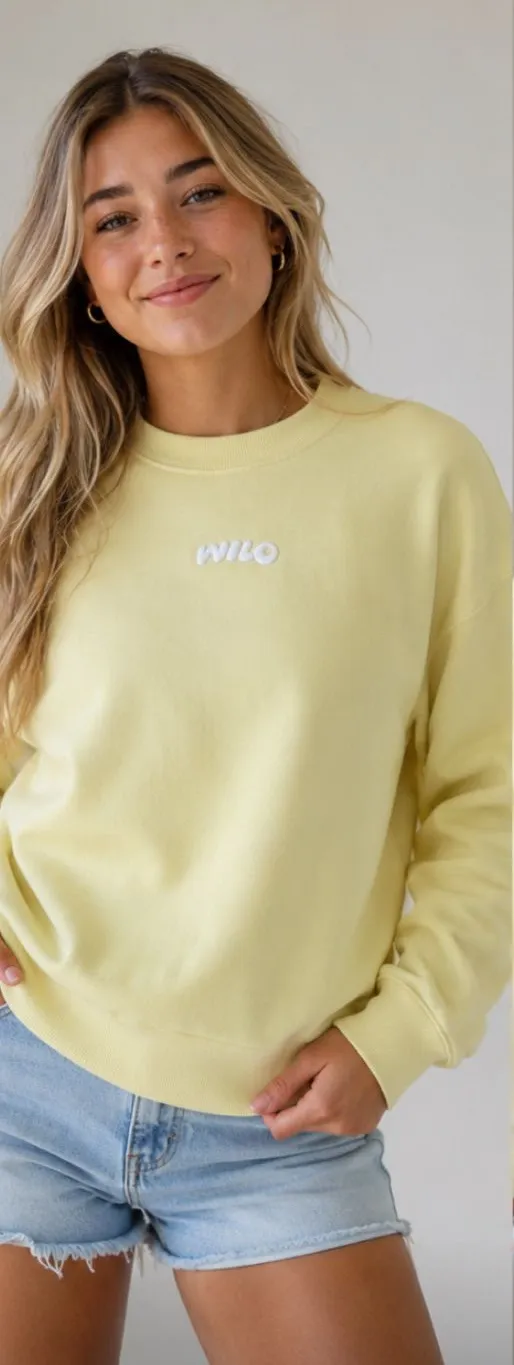 Wilo the Label Wellness Club Yellow Bubble Crewneck Sweatshirt Women’s Medium