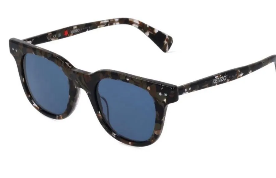 Kenzo Boke Flower Geometric Sunglasses, 48mm, Khaki Havannah Comes w/Case NWT