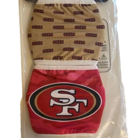 NFL San Francisco 49ERS Mask Set Pocket For Filter NWT