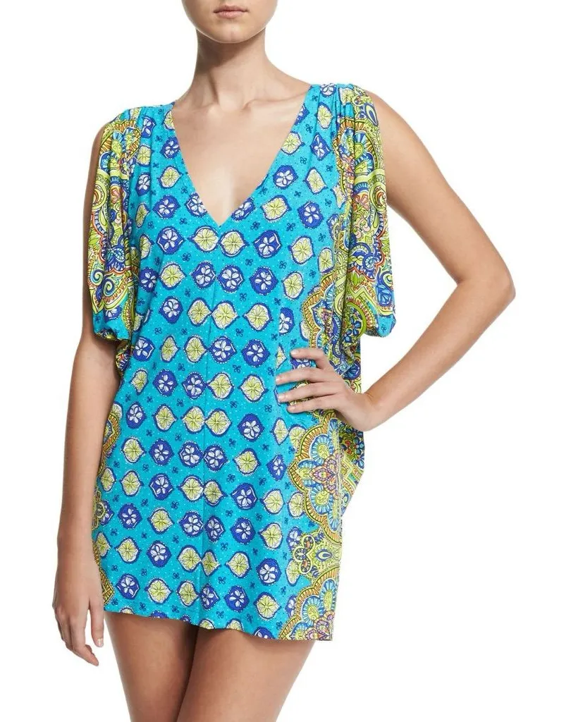 Trina Turk Swim Cover up Corsica Caftan Tunic Dress Size XS