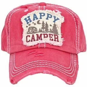 KBETHOS Vintage Happy Camper Hot Pink