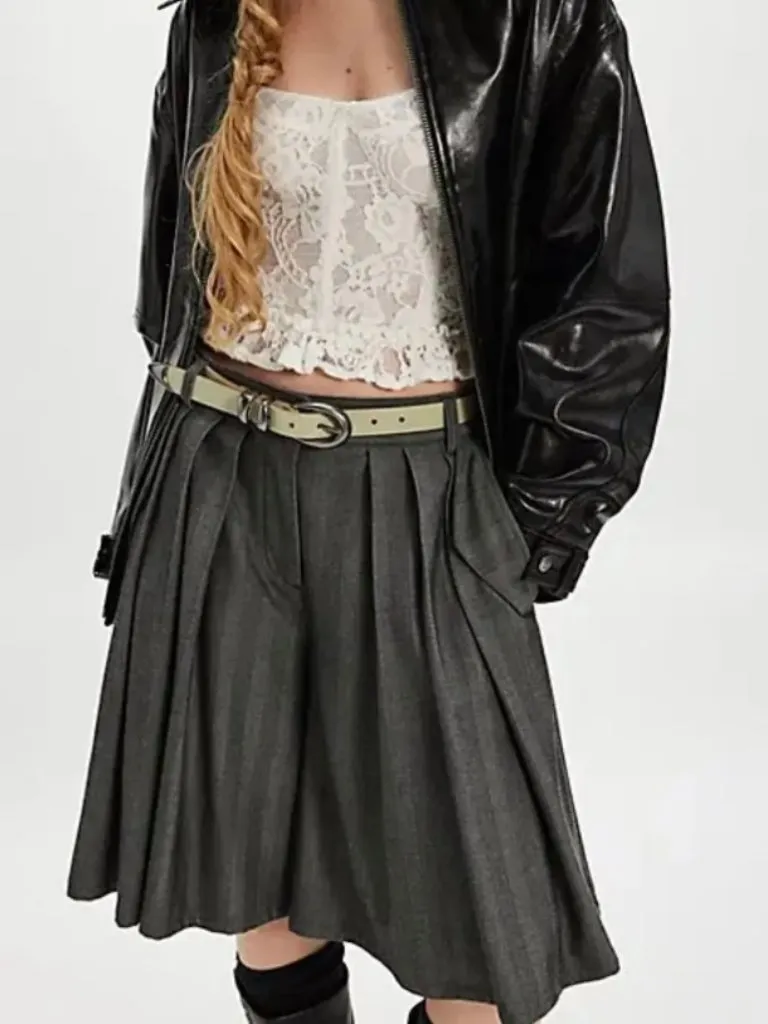 NWT Free People Siren Leather Belt in Dried Sage