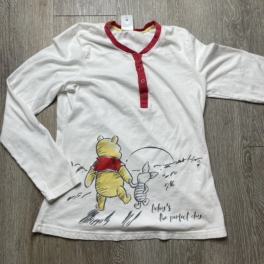 Disney Store Winnie the Pooh Piglet Women Pajama Top M Medium Soft Comfy Shirt