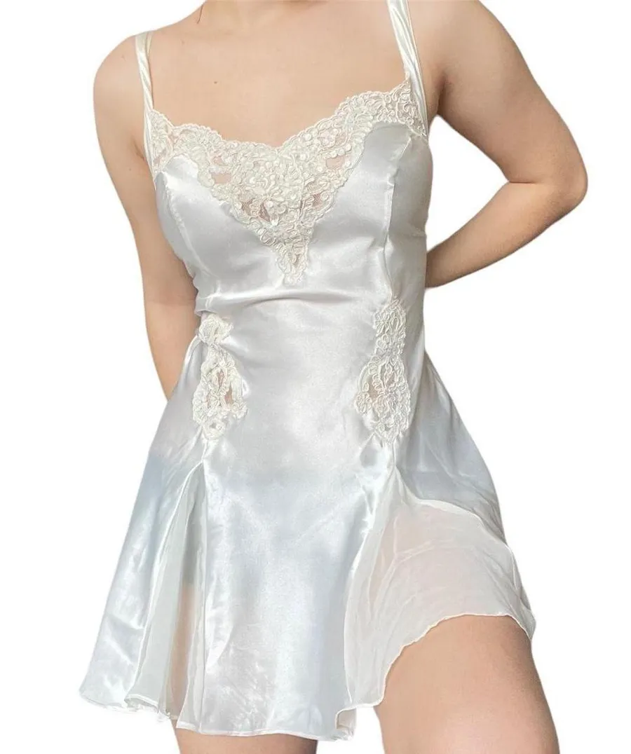 victoria’s secret white slip dress