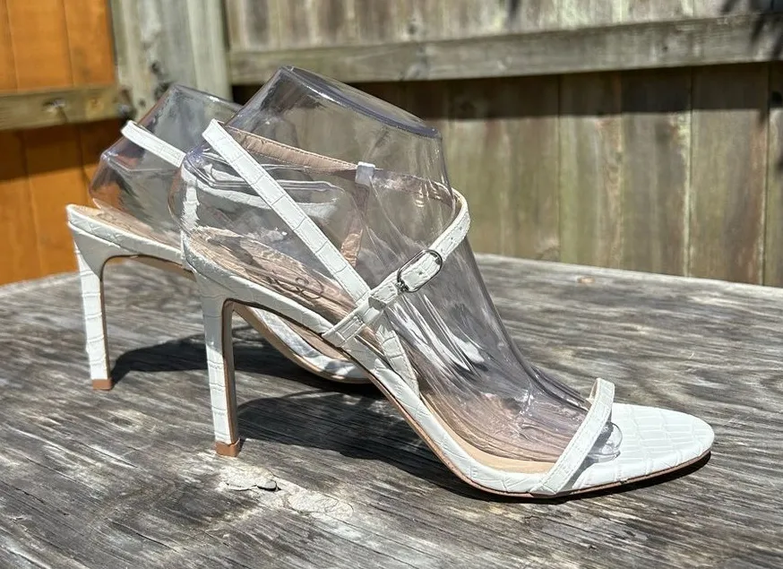 Sam Edelman Women's Doran Heeled Sandal size 9 white