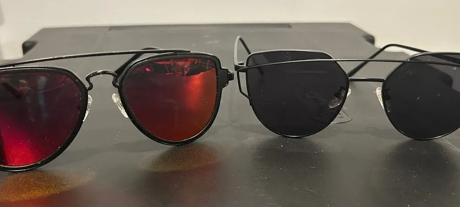 Lot of 2 Stylish Black and Red SOJOS Sunglasses