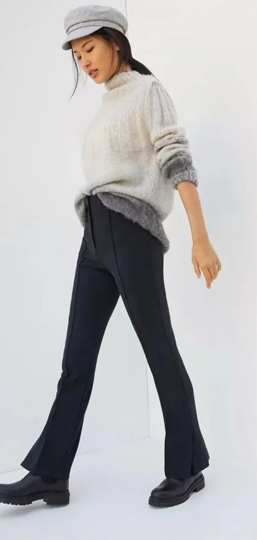 Anthropologie Classic
Bootcut Split Hem High Waist
Trouser Pants Black Sz 4