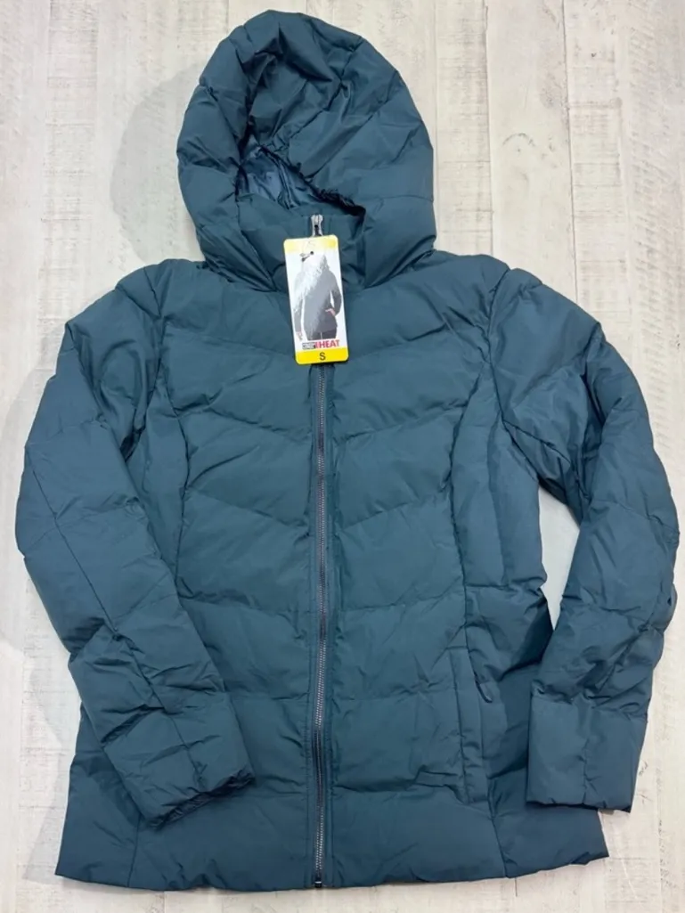 32 Degrees Women's Hooded Quilted Jacket Winter Coat Outerwear with Pockets
