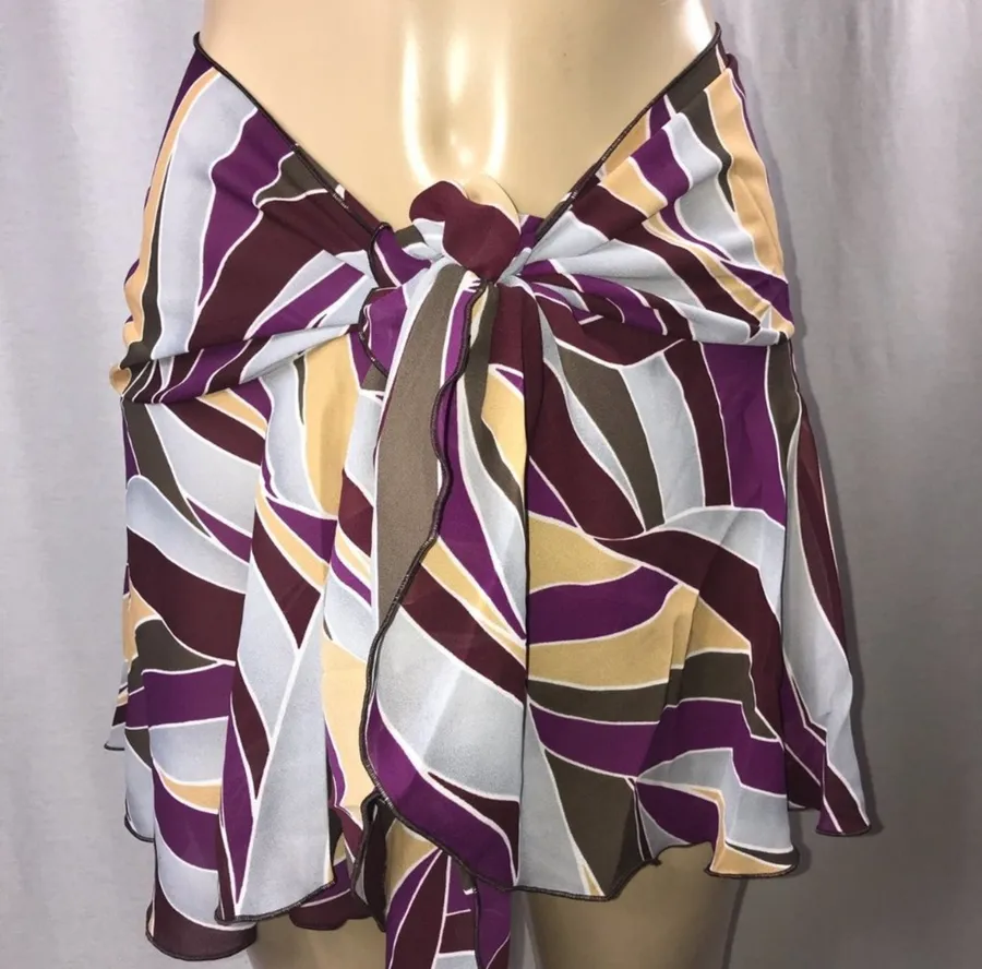 vintage multi color print tie sharing