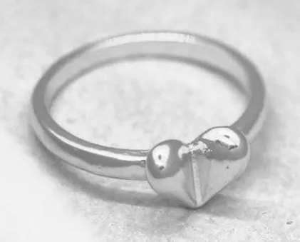 Minimalist Silver Heart Ring