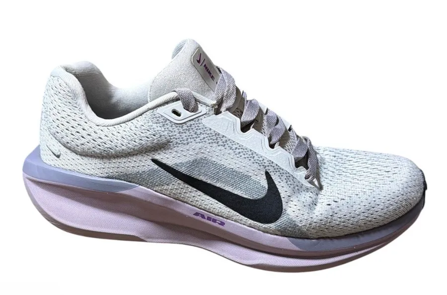Nike Women's Air Winflo 11 Road Running Shoes Cement Grey Bold Berry Black FJ951