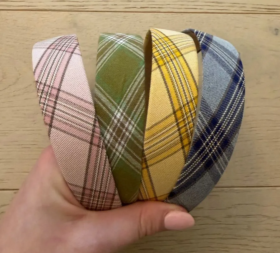 Plaid Cotton Headbands