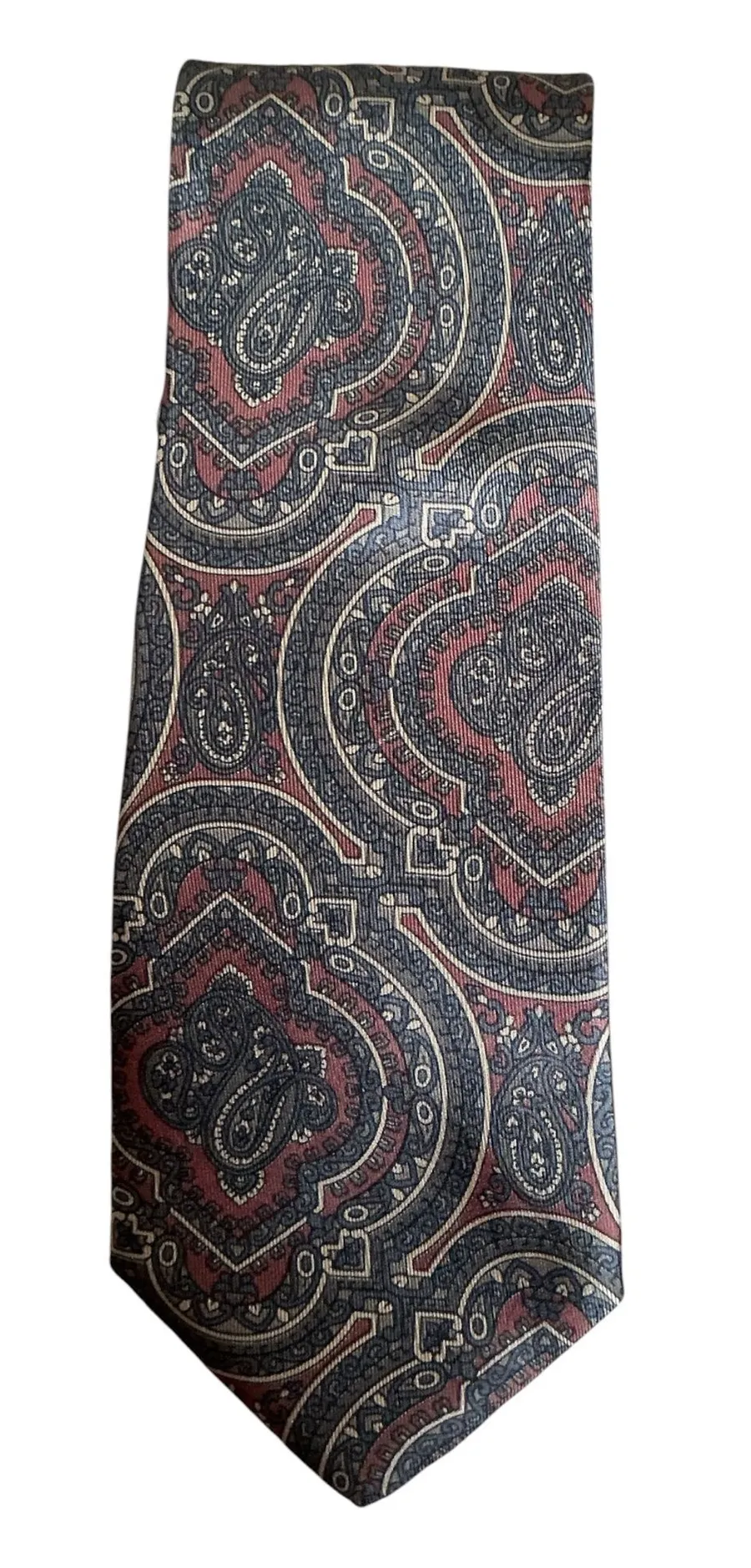 Vintage Etienne Aigner Silk Tie | Classic Paisley Print | Made in USA