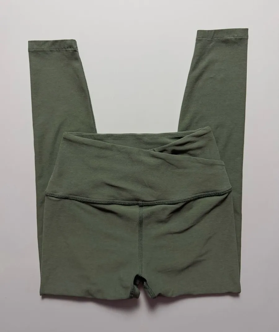 Beyond Yoga Crossover Waist Crop Leggings, Green, Size M
