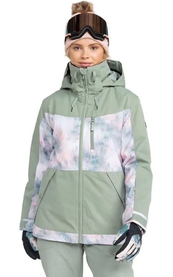 Roxy Presence Parka Jacket in Sea Pine Mystery Fog