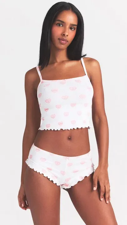 SKIMS Heart Cami Pajama Set S