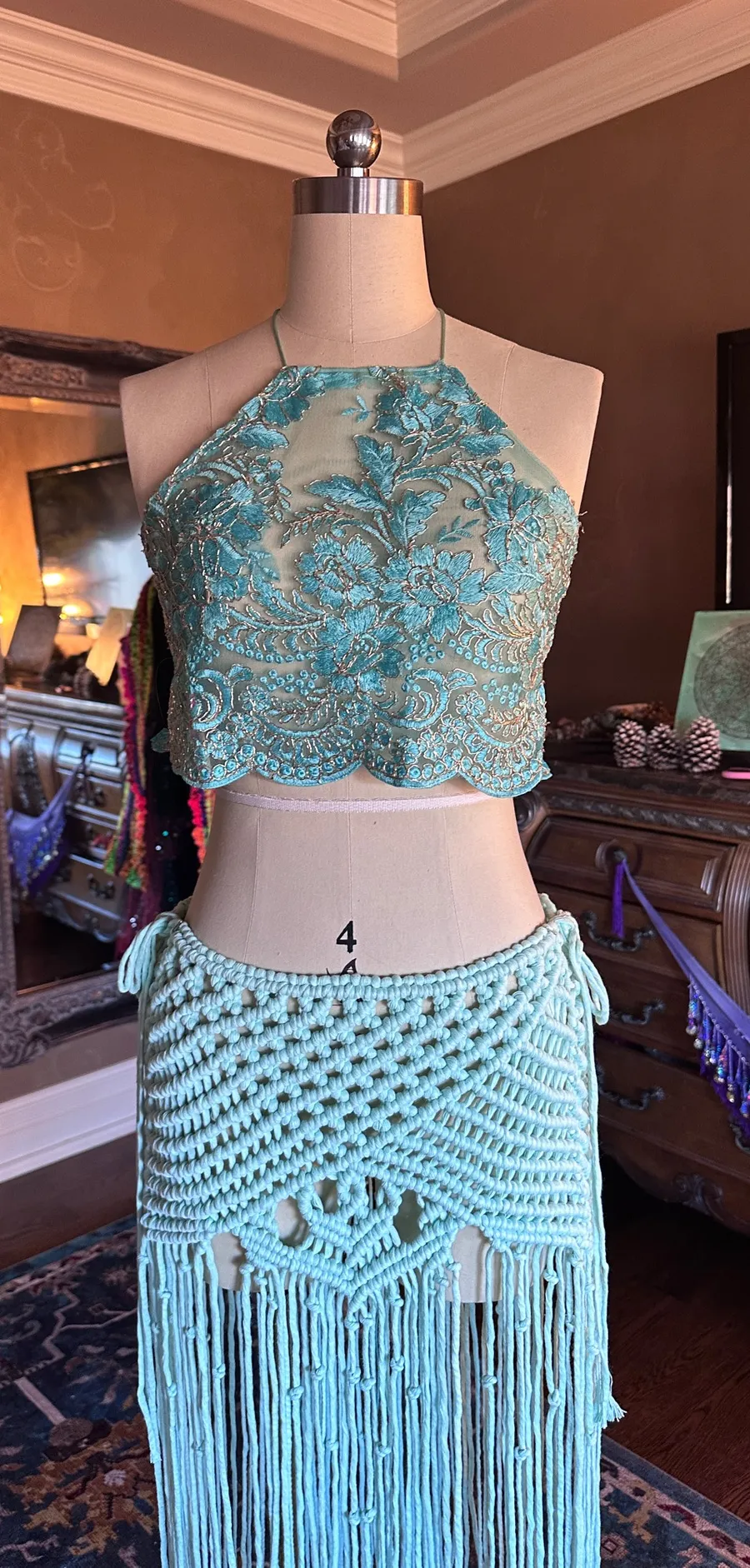 Corset Top Blue