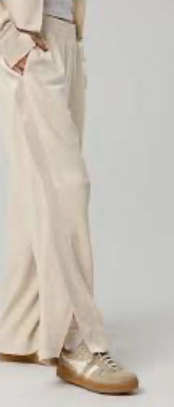 Aerie Wide Leg Cream Women's Pants - Casual Everyday Style