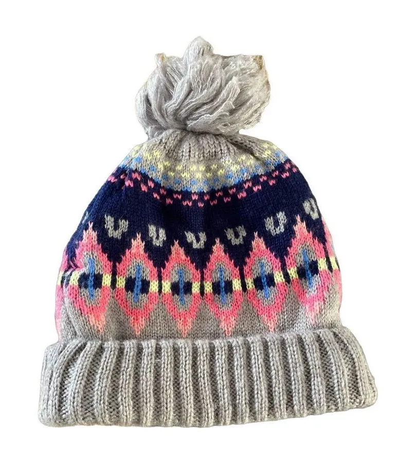 SO Winter Hat Pompom Polyester Knit Crochet Pom Faux Fur Cap Furry Fuzzy