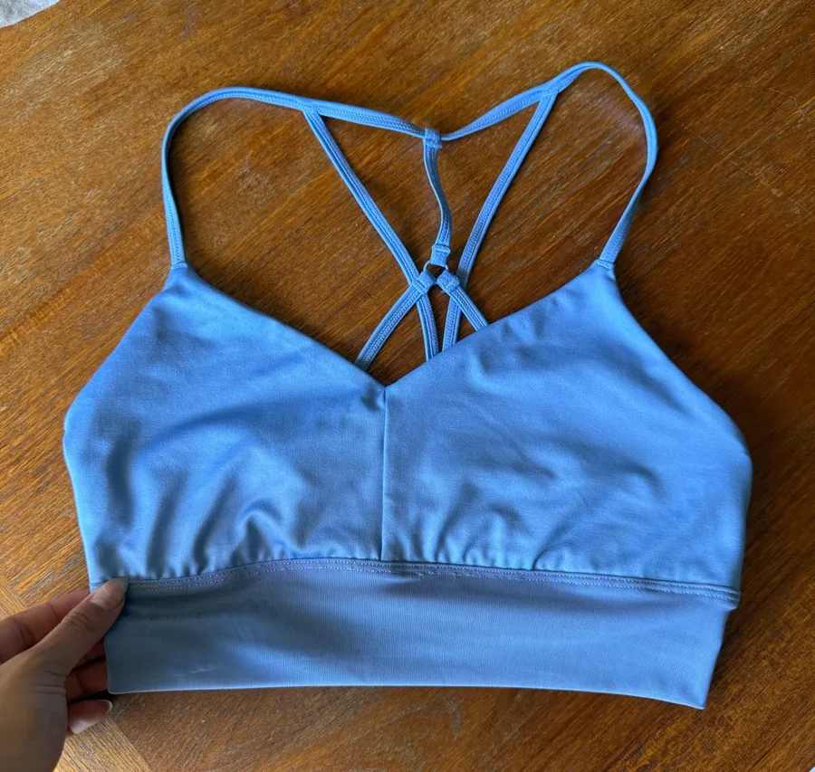 Alo Women's Blue Strappy Bralette