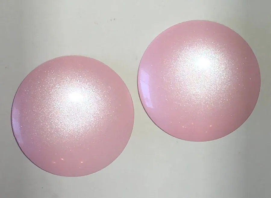 Pink Iridescent Round Retro Boho Earrings