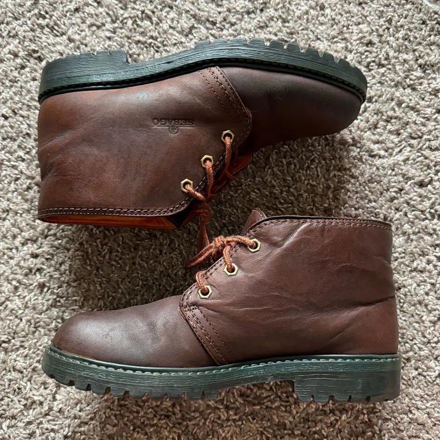 Vintage Sebago Drysides Leather Hiking Boots Womens Size 8 Brown