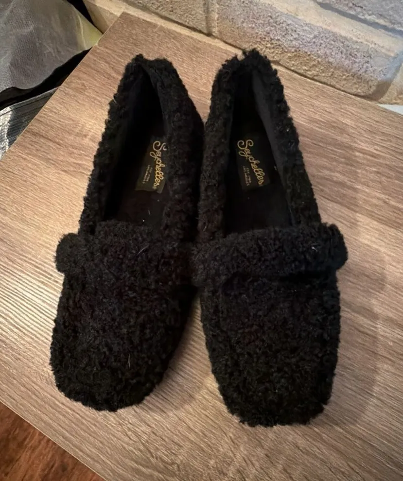 Seychelles Fuzzy Shearling-Style Slip-On Loafer Moccasins