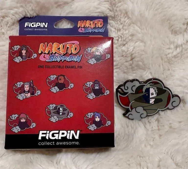 Super rare FiGPiN Naruto Shippuden Akatsuki Cloud Blind Box Enamel Pin Gray