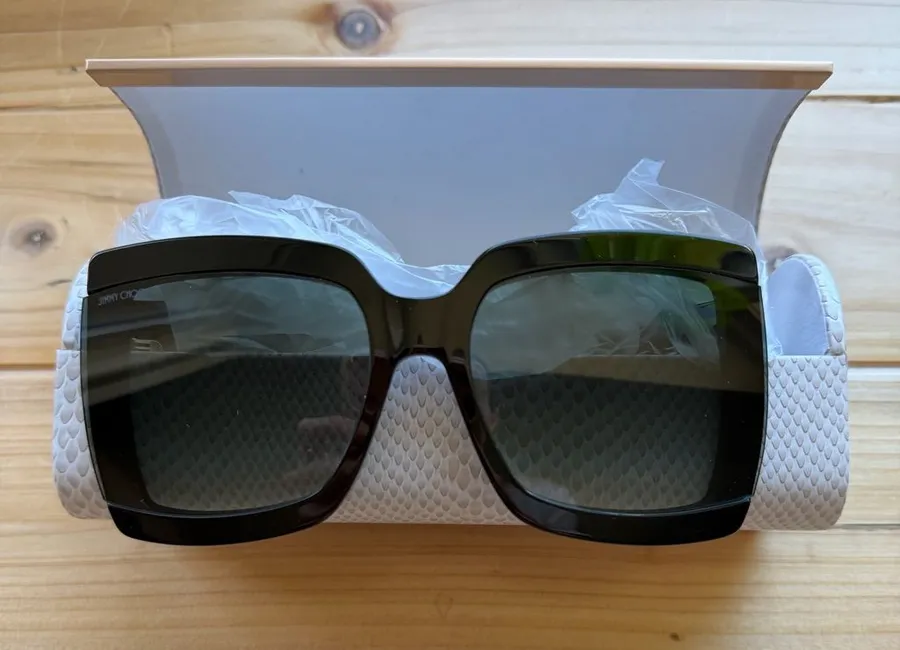 Jimmy Choo RENEE S 8079O Sunglasses NWOT Black Gold Made Italy