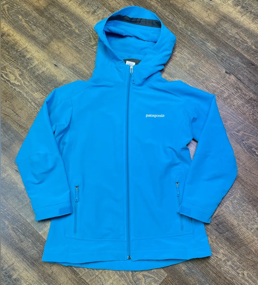 Patagonia Simple Guide Hoody Jacket Coat Women’s Size Medium Zip Up Curacao Blue
