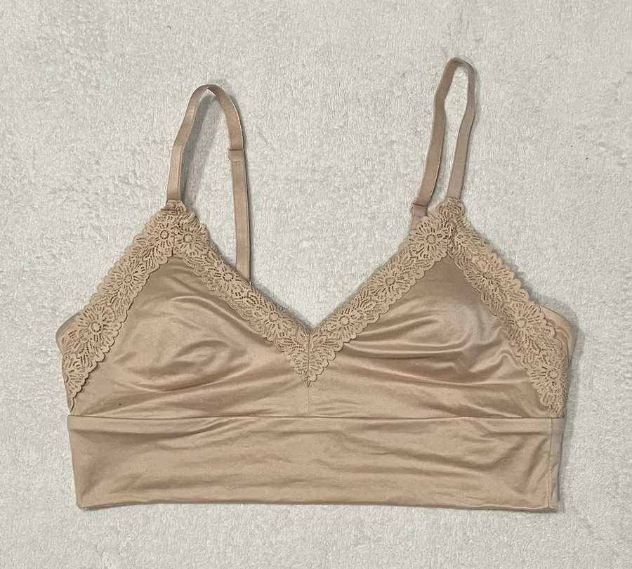 Aerie Cream Floral Lace Bralette