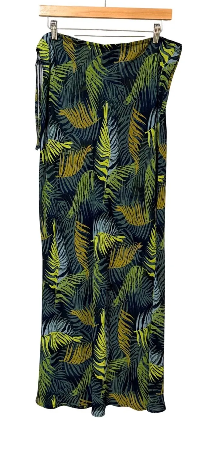 Victoria's Secret Swim Tropical Palm Leaf Cover Up Green Maxi