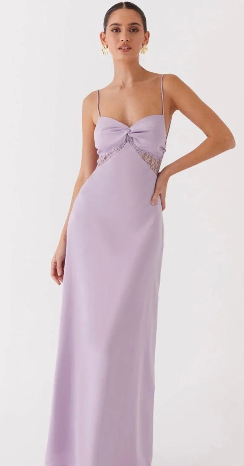 Purple Satin Dress