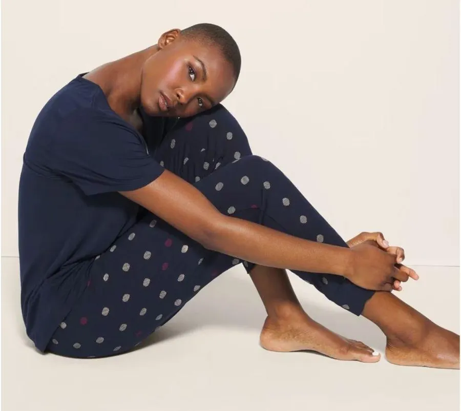 Soma COOL NIGHTS Short-Sleeve Banded Bottom Pajama Set. MSRP $84. Size M