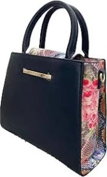 Betsey Johnson XO Chloe Floral Faux Snake Satchel Bag