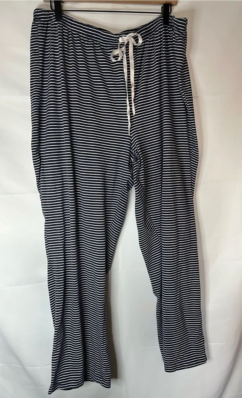 croft & barrow Navy and White Striped Lounge Pants