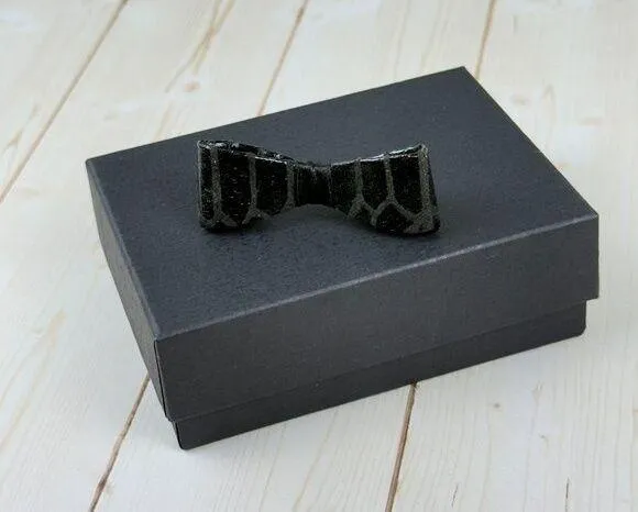 Vintage Y2K Black Bow Hair Clip Goth 2000 Emo Scene