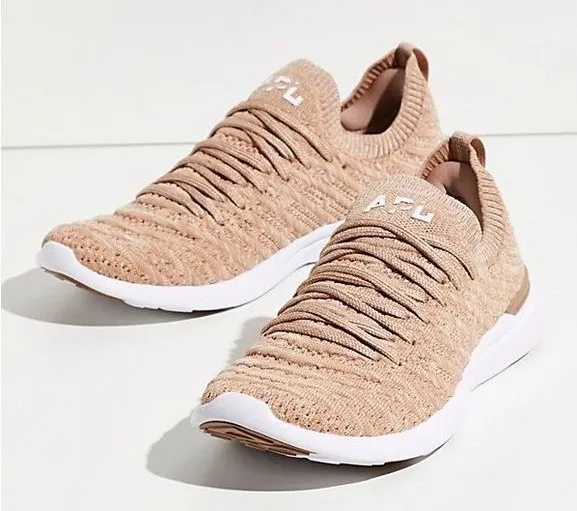 ATHLETIC PROPULSION LABS | ROSE GOLD TECHLOOM WAVE SNEAKERS SIZE 8.5