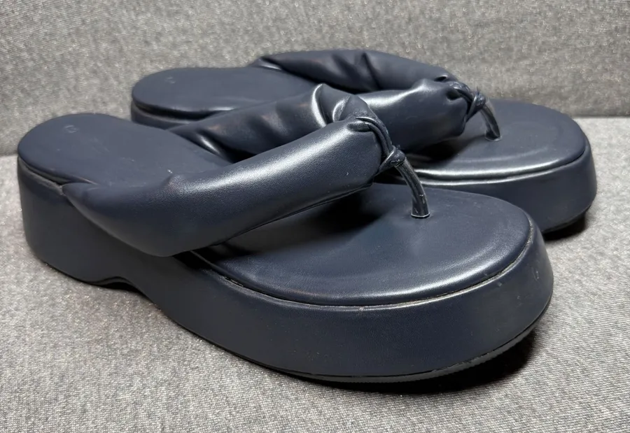 Chunky Y2K Style Platform Thong Sandals Padded Flip Flop Unbranded 9.5