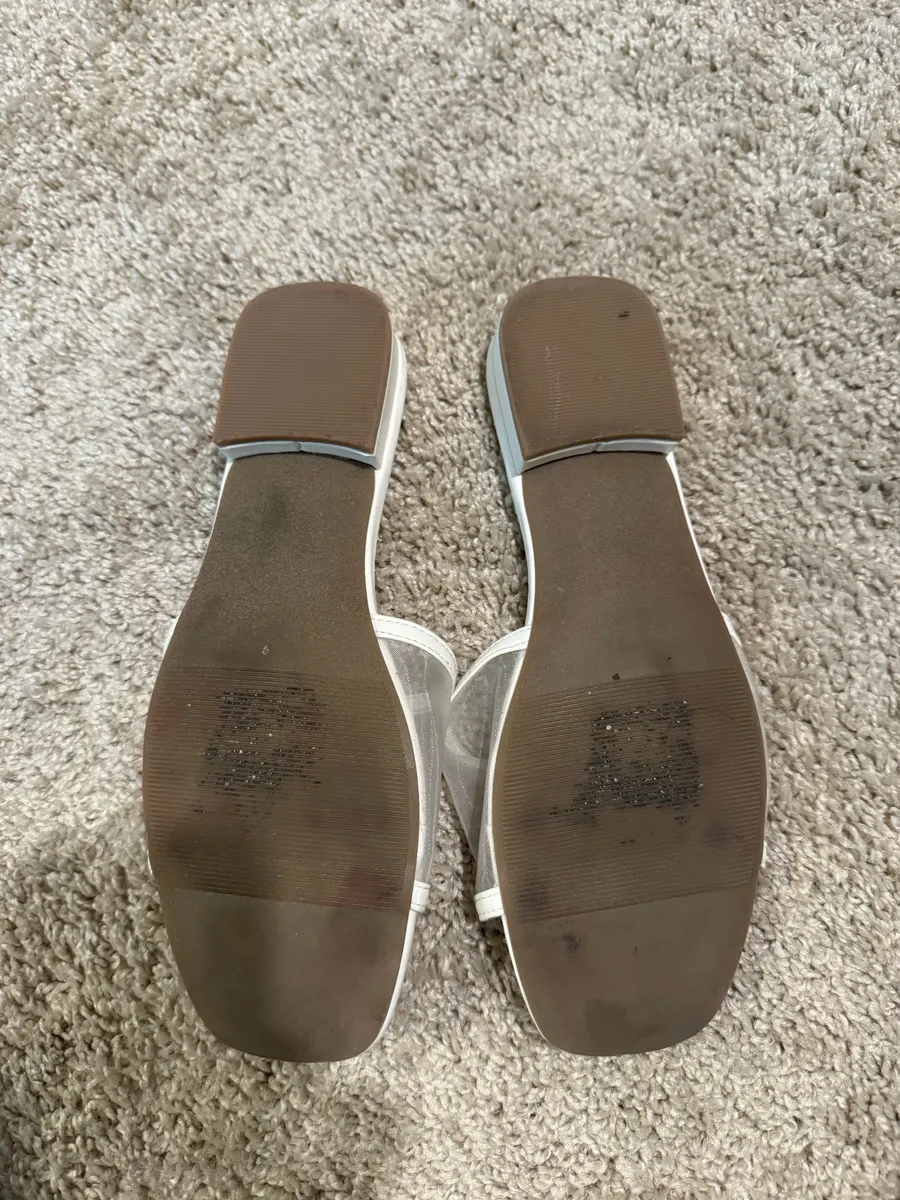 Women's White Mesh Sandals