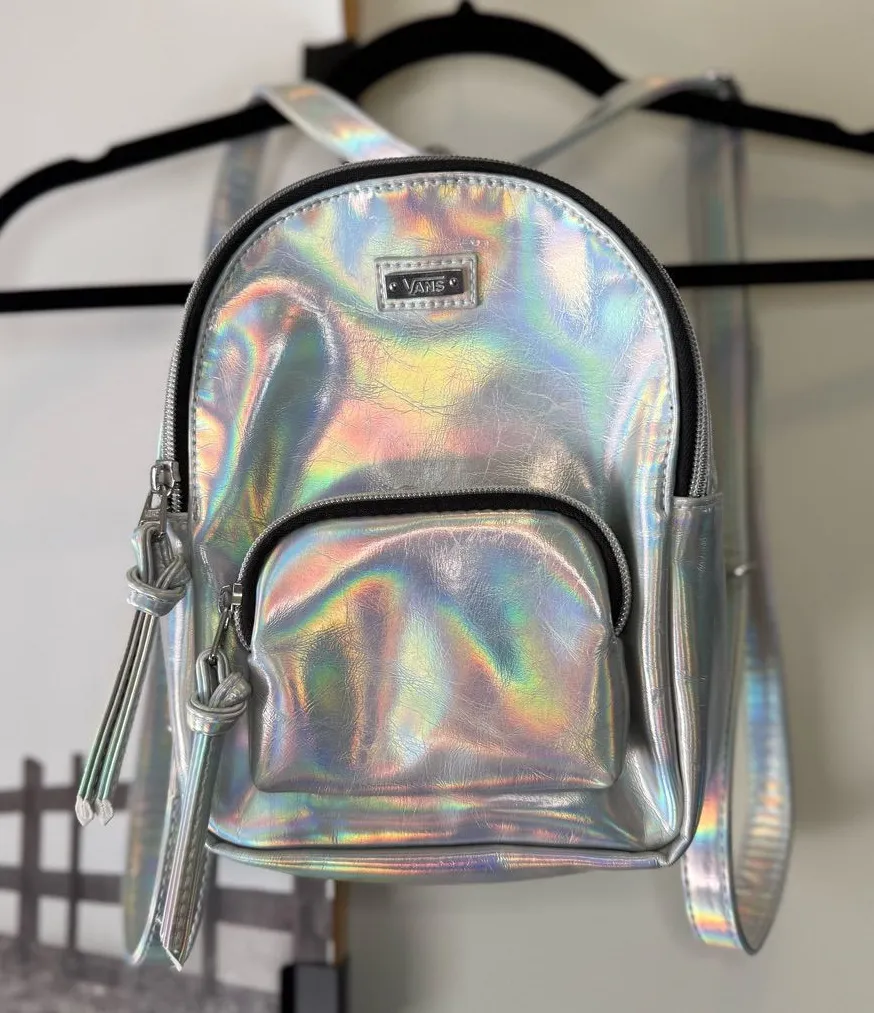Mini Vans Iridescent/Holographic Backpack Purse | Festival/Y2K Bag