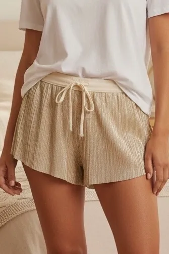 Victoria's Secret Shiny Pleated Sleep Shorts